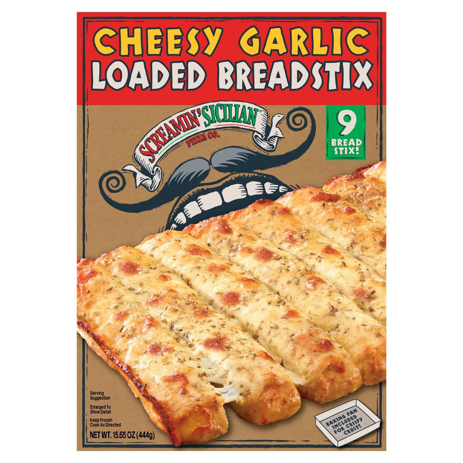 Screamin&#39; Sicilian Pizza Co. Cheesy Garlic Loaded Breadstix, 9 count, 15.65 oz