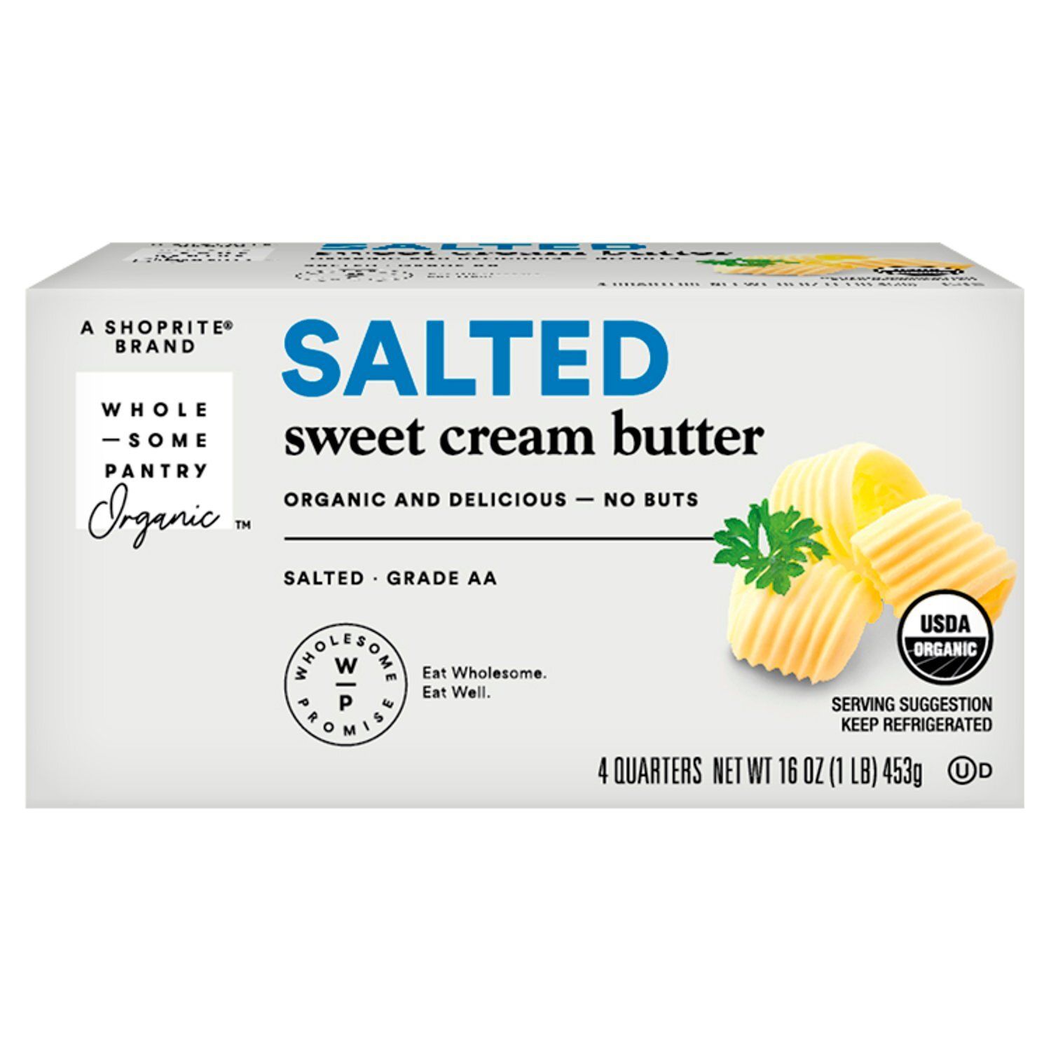 Wholesome Pantry Organic Salted Sweet Cream Butter, 4 count, 16 oz