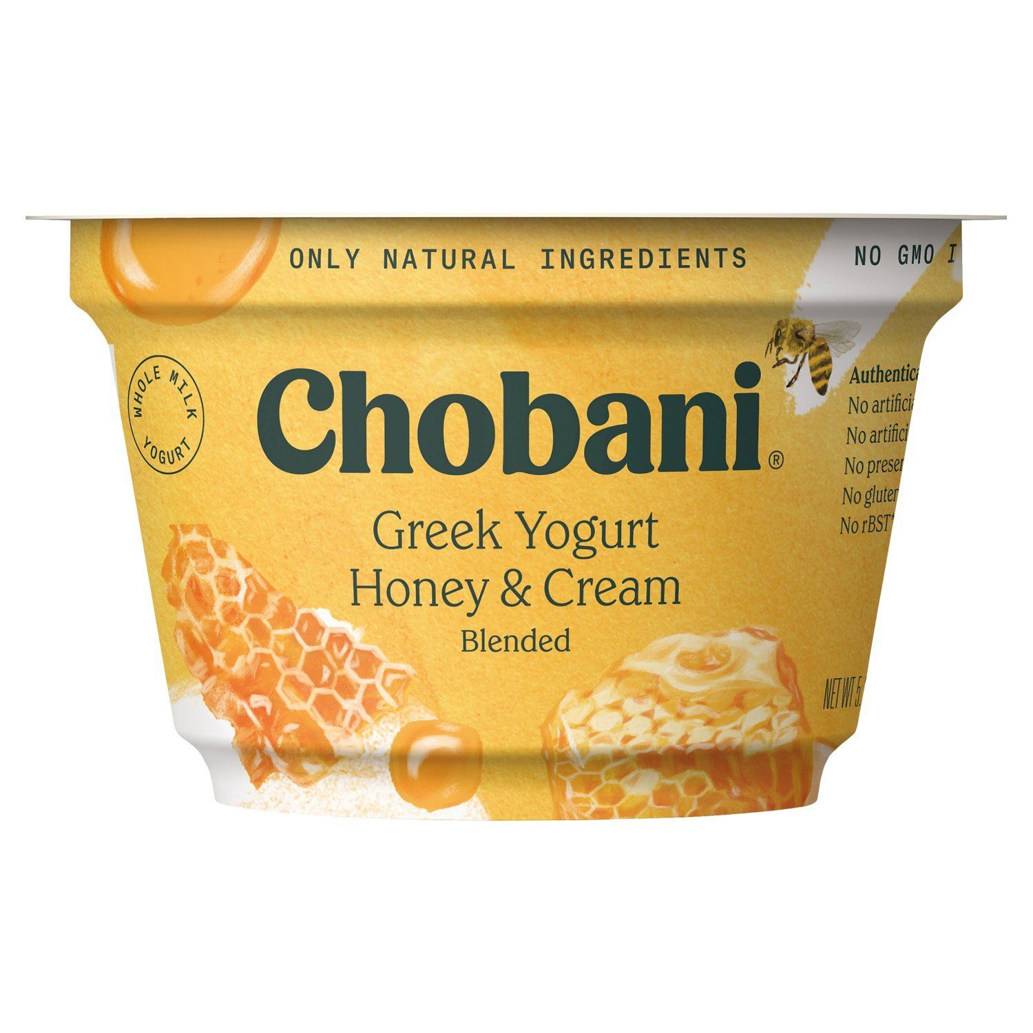 Chobani Blended Honey &amp; Cream Greek Yogurt, 5.3 oz