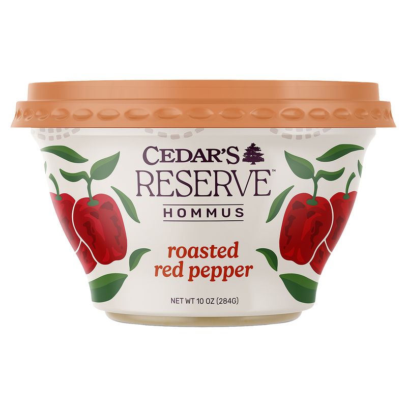 Cedar&#39;s Reserve Roasted Red Pepper Hommus, 10 oz