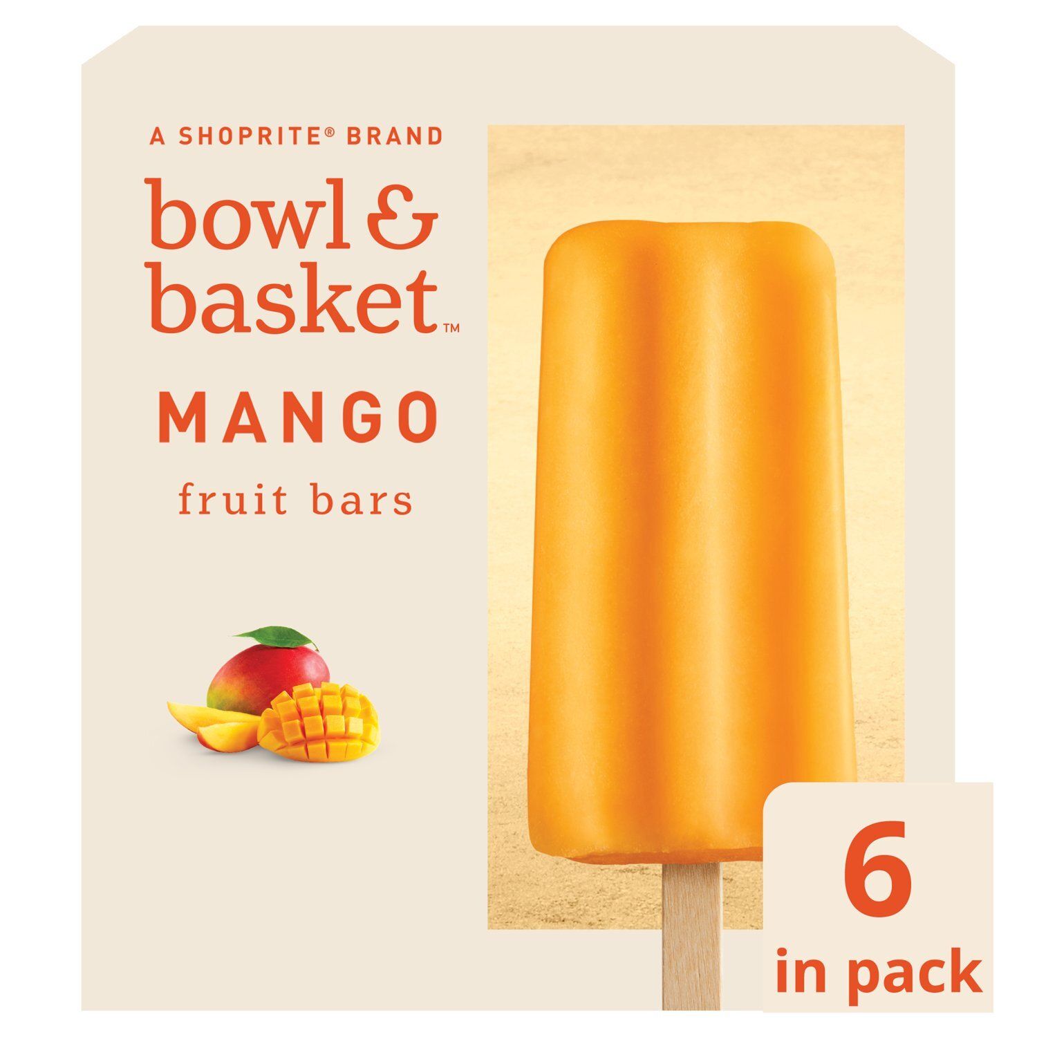 Bowl &amp; Basket Mango Fruit Bars, 2.75 fl oz, 6 count