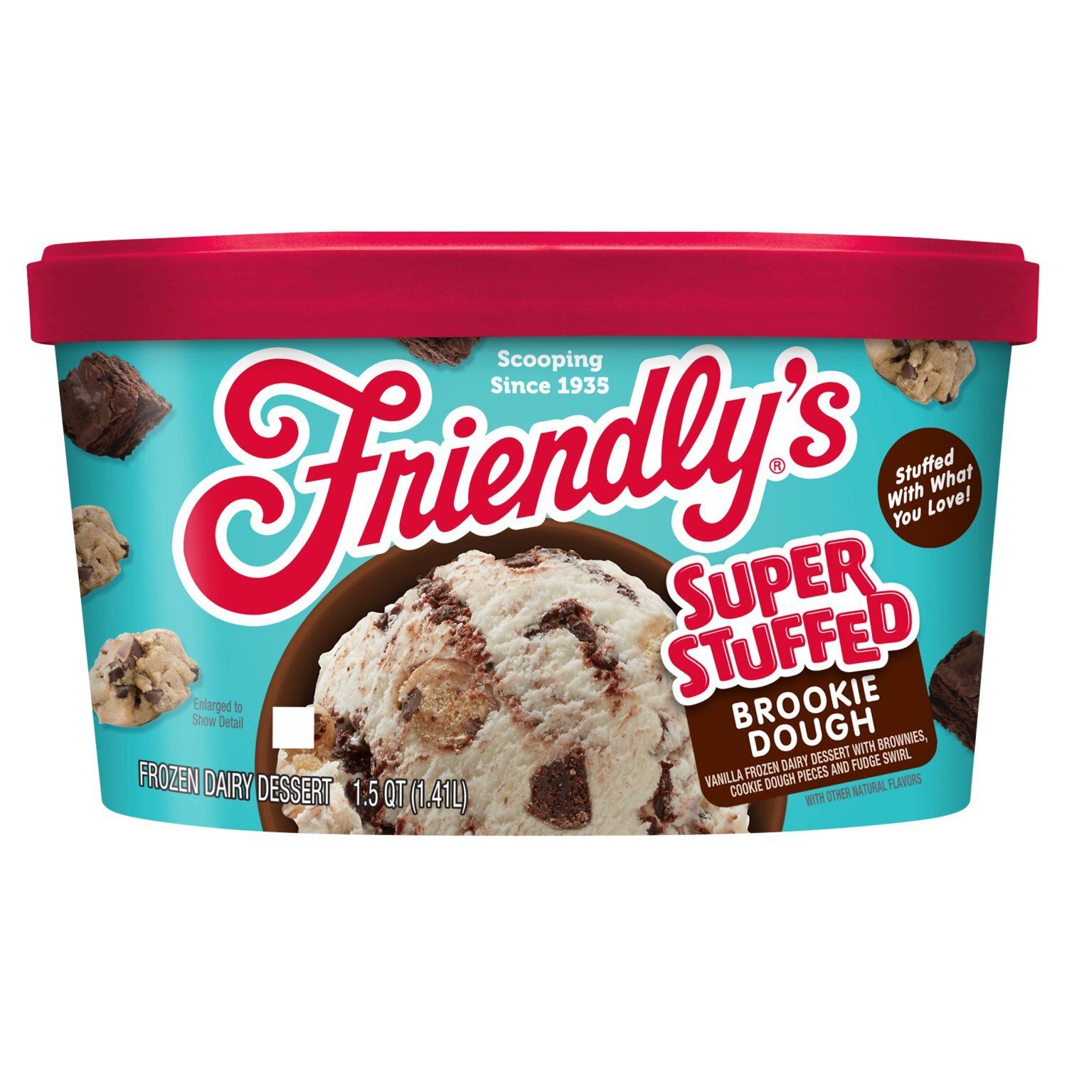 Friendly&#39;s Super Stuffed Brookie Dough Frozen Dairy Dessert, 1.5 qt