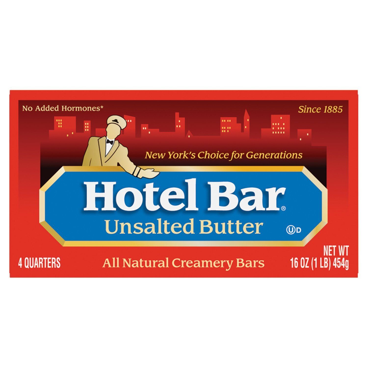 Hotel Bar Unsalted Butter, 4 count, 16 oz