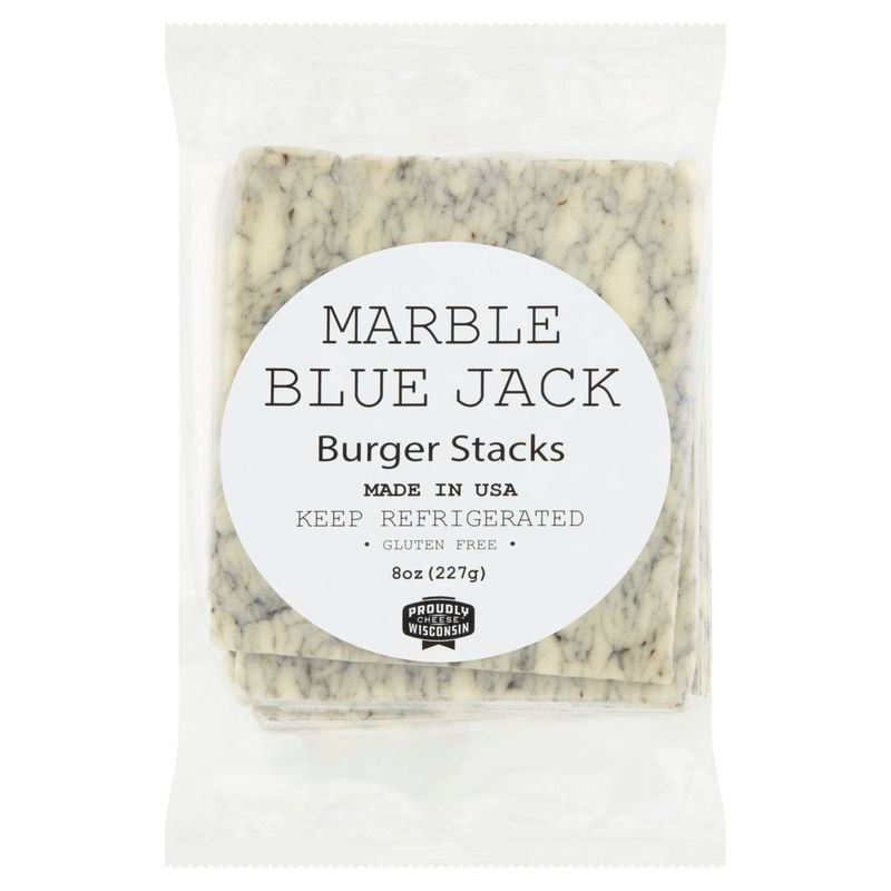 Burger Stacks Marble Blue Jack Cheese, 8 oz