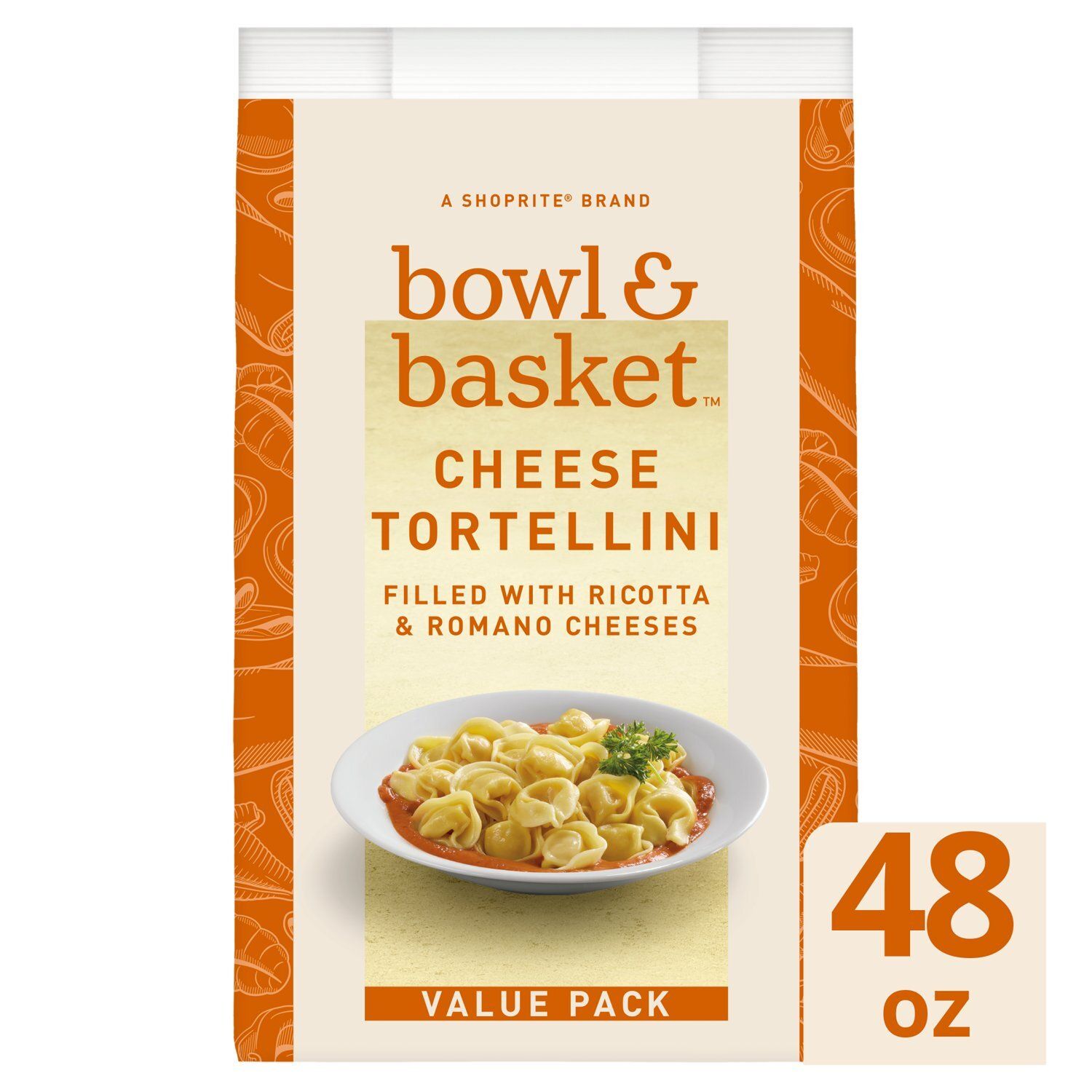 Bowl &amp; Basket Cheese Tortellini Pasta Value Pack, 48 oz