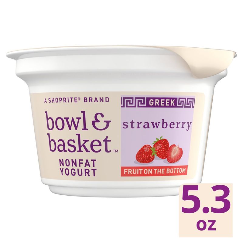 Bowl &amp; Basket Fruit on the Bottom Greek Strawberry Nonfat Yogurt, 5.3 oz