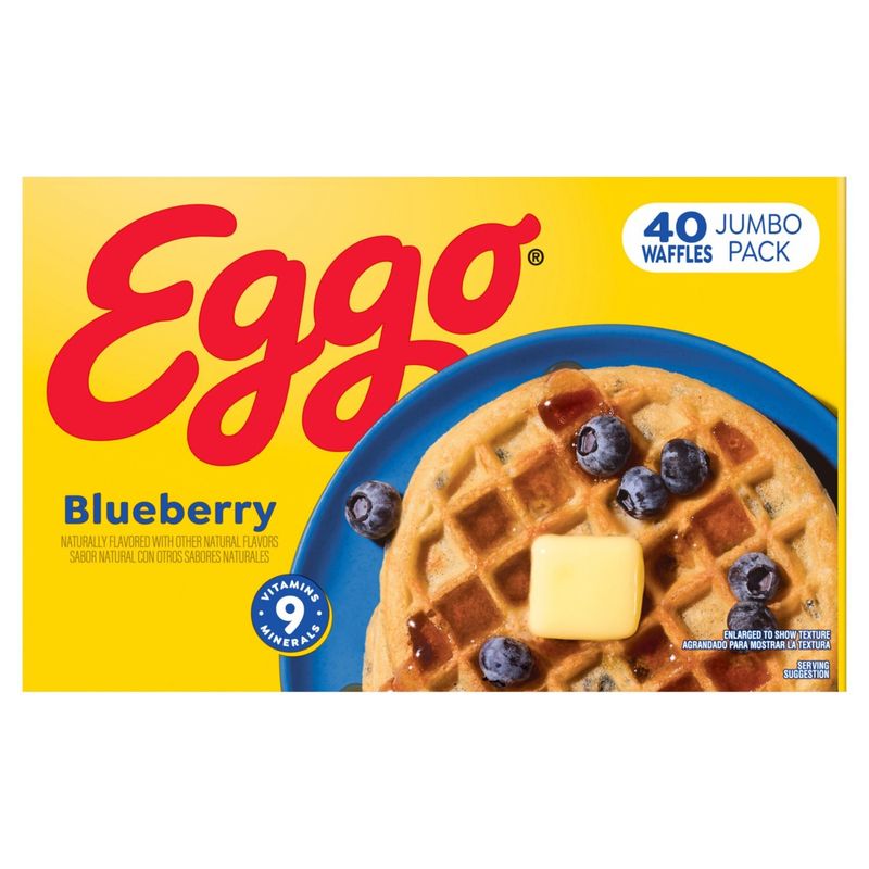 Eggo Blueberry Waffles Jumbo Pack, 40 count, 49.3 oz
