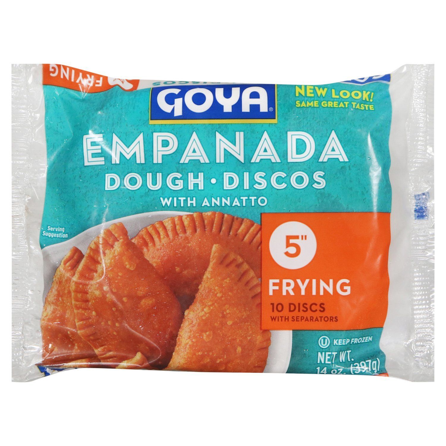 Goya 5&quot; Frying Empanada Dough with Annatto, 10 count, 14 oz