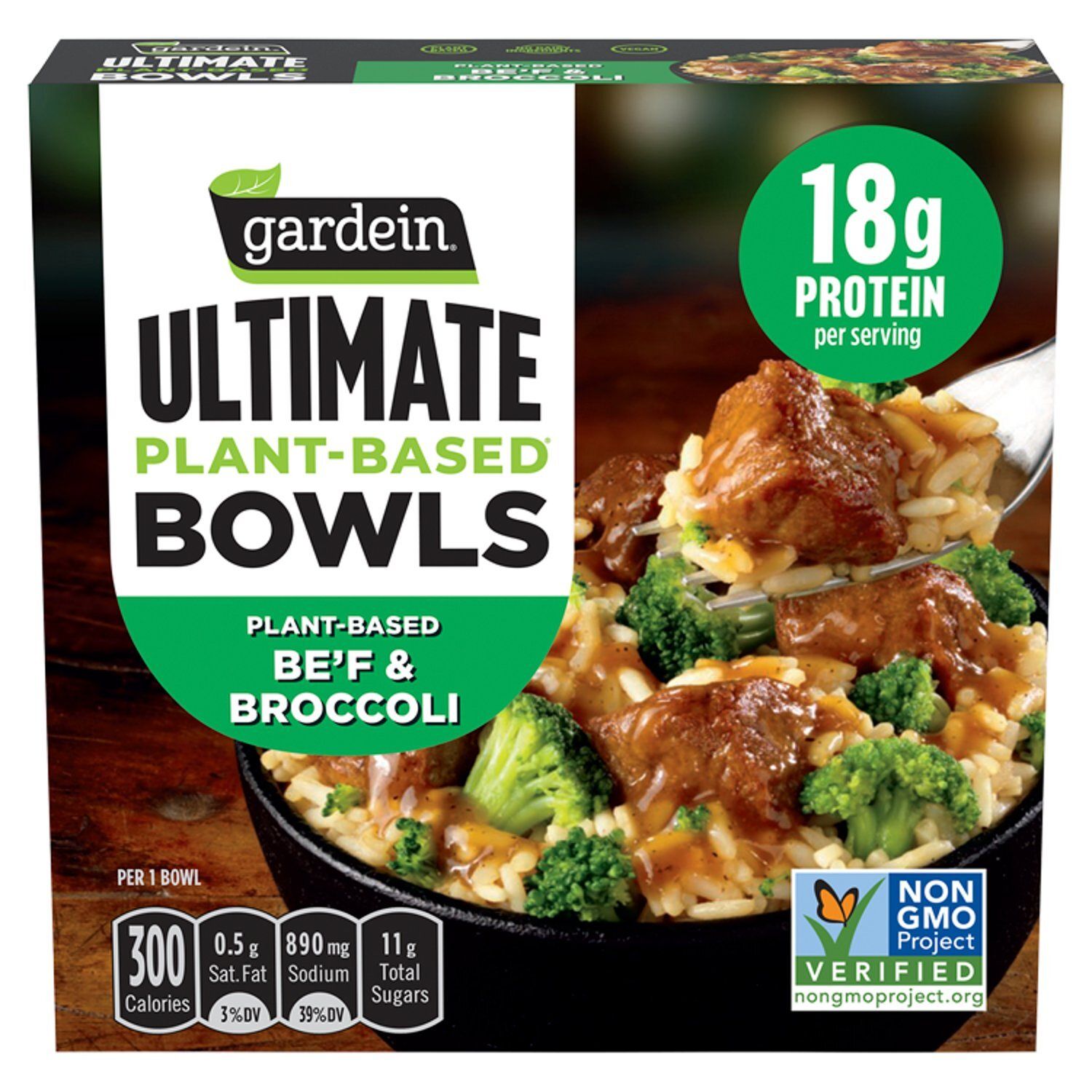 Gardein Ultimate Plant-Based Be&#39;f &amp; Broccoli Bowls, 9 oz