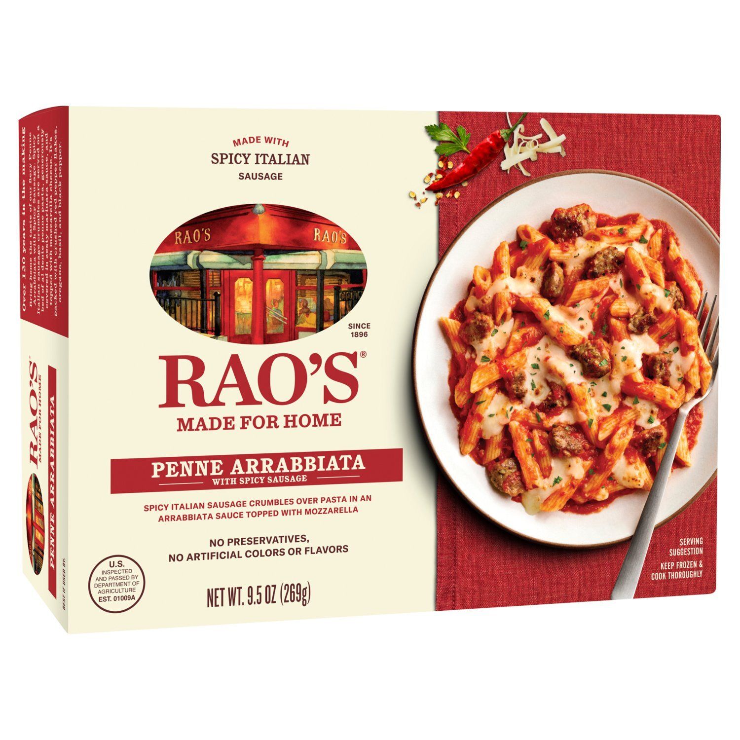 Rao&#39;s Penne Arrabbiata with Spicy Sausage, 9.5 oz