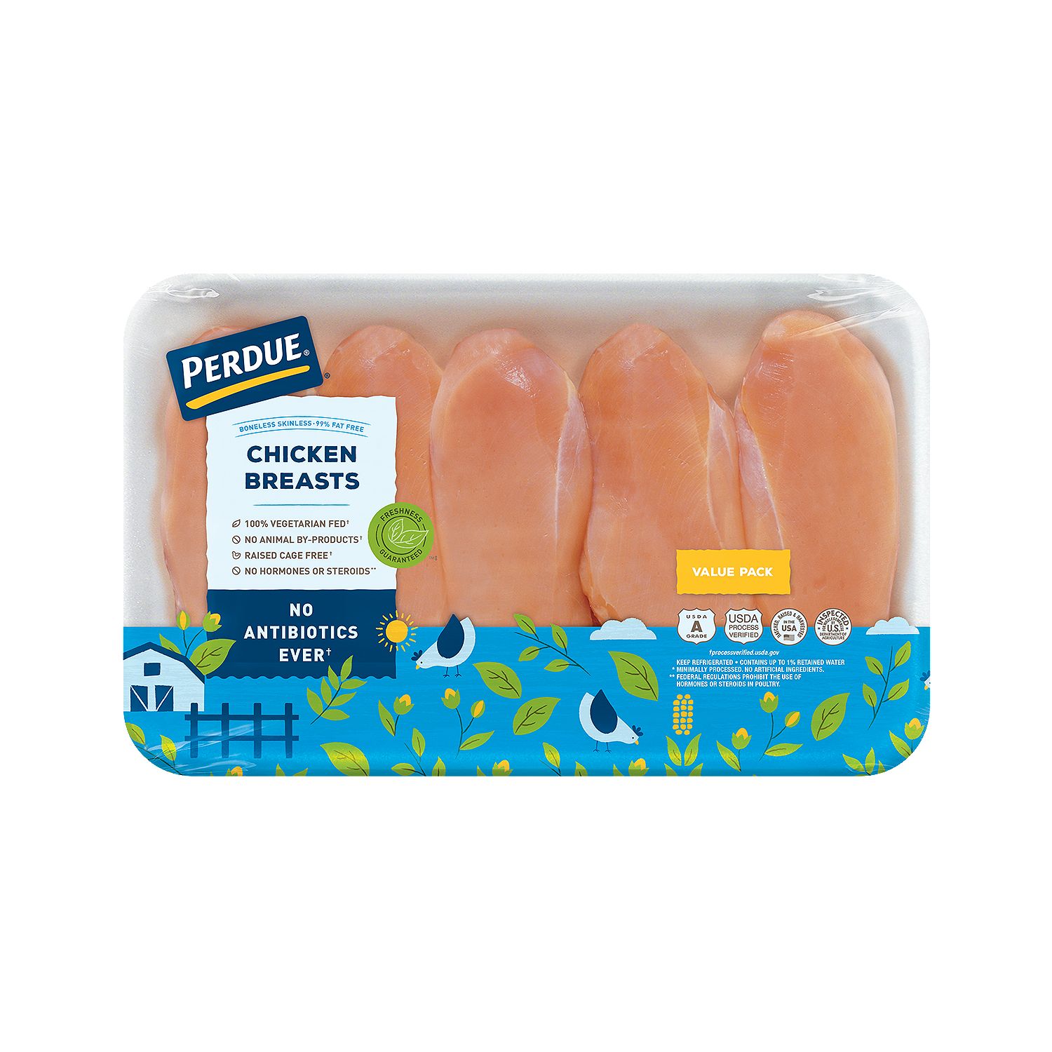 Perdue Boneless Chicken Breast, Value Pack, 3.3 pound