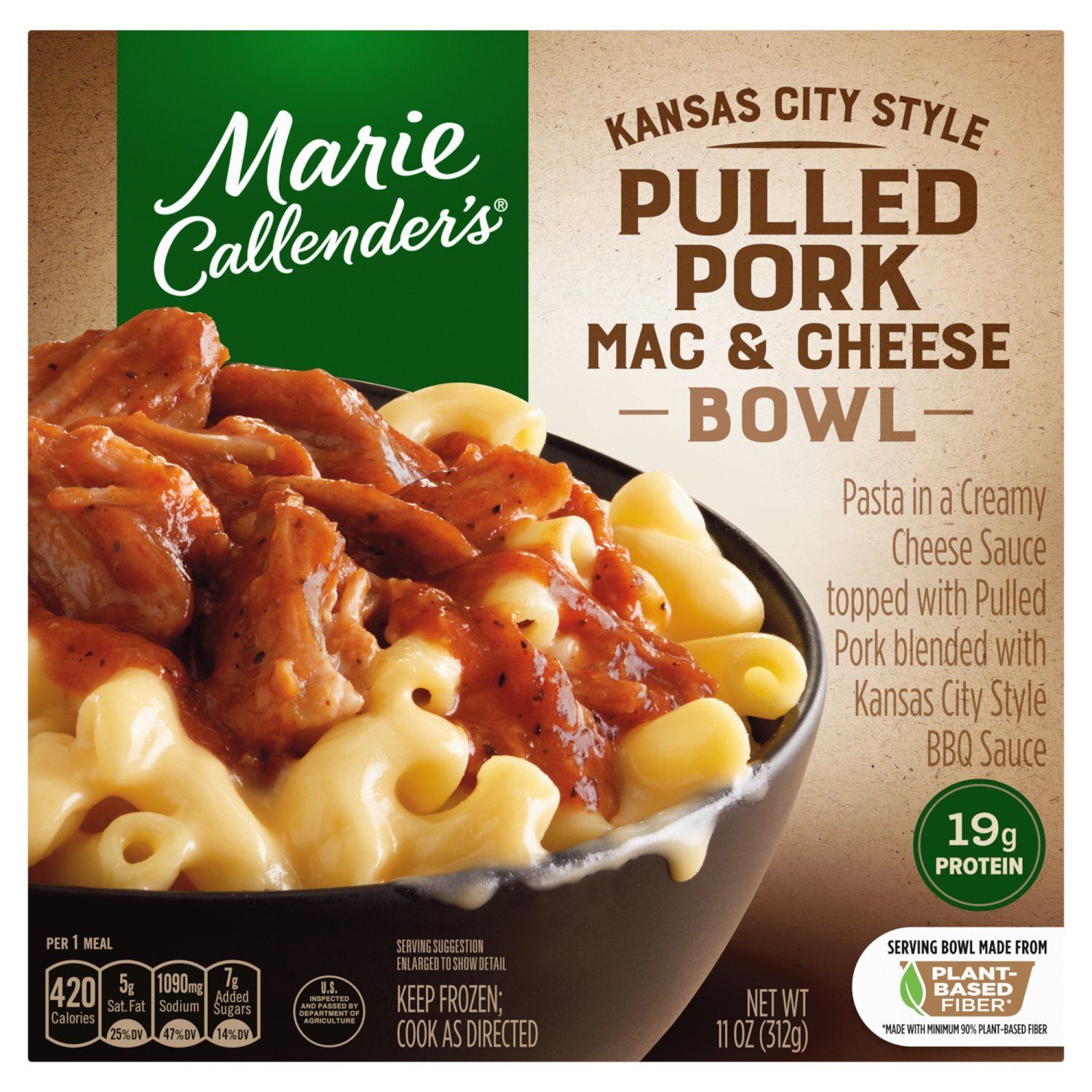 Marie Callender&#39;s Kansas City Style Pulled Pork Mac &amp; Cheese Bowl, 11 oz