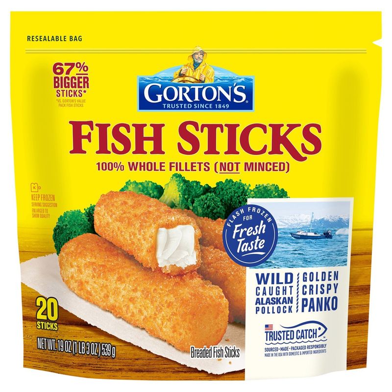 Gorton&#39;s Breaded Fish Sticks, 20 count, 19 oz