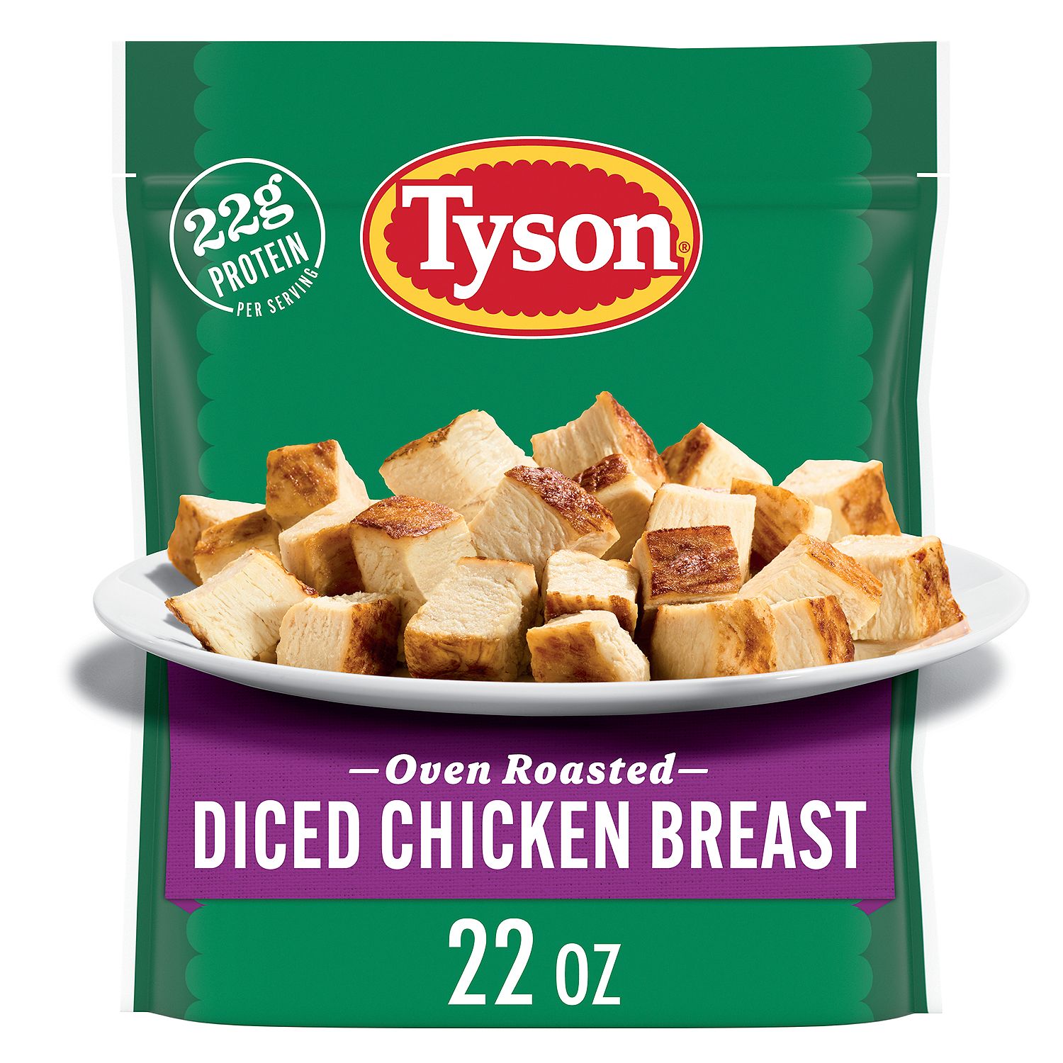Tyson Frozen Oven Roasted Diced Chicken Breast, 22 oz