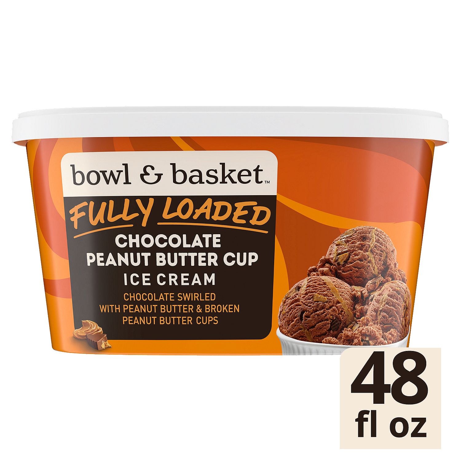 Bowl &amp; Basket Fully Loaded Chocolate Peanut Butter Cup Ice Cream, 1.5 qt
