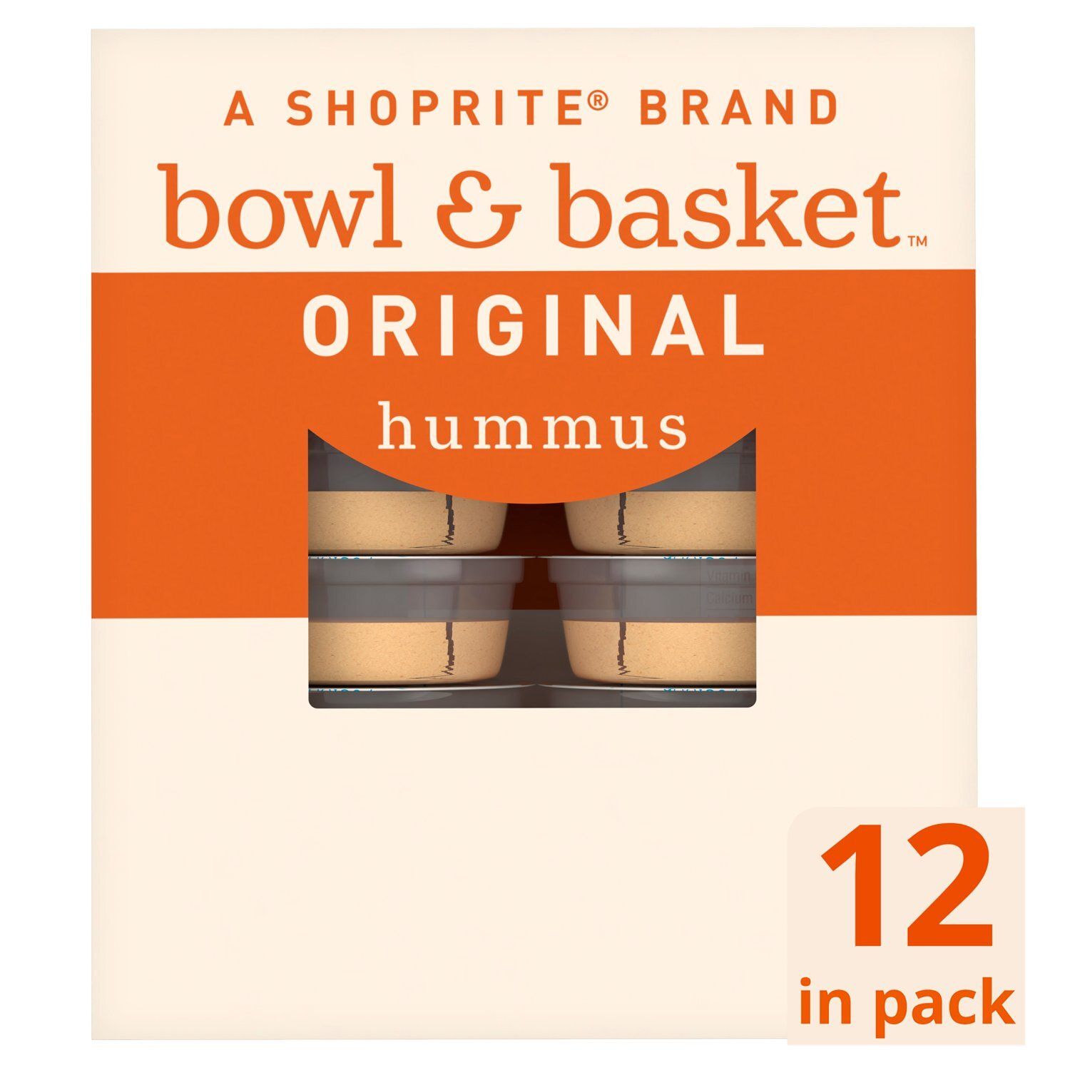 Bowl &amp; Basket Original Hummus, 2.5 oz, 12 count