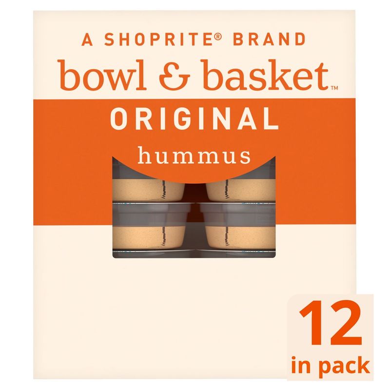 Bowl &amp; Basket Original Hummus, 2.5 oz, 12 count