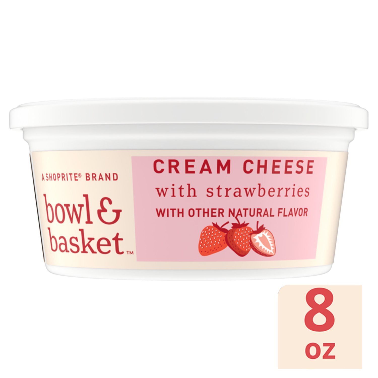 Bowl &amp; Basket Cream Cheese with Strawberries, 8 oz