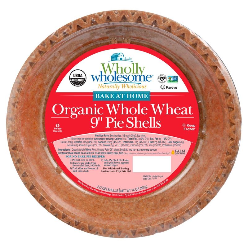 Wholly Wholesome 9&quot; Pie Shells, 2 count, 14 oz