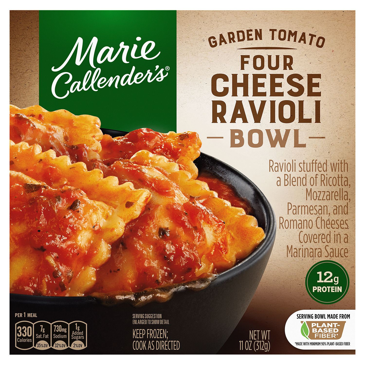 Marie Callender&#39;s Garden Tomato Four Cheese Ravioli Bowl, 11 oz