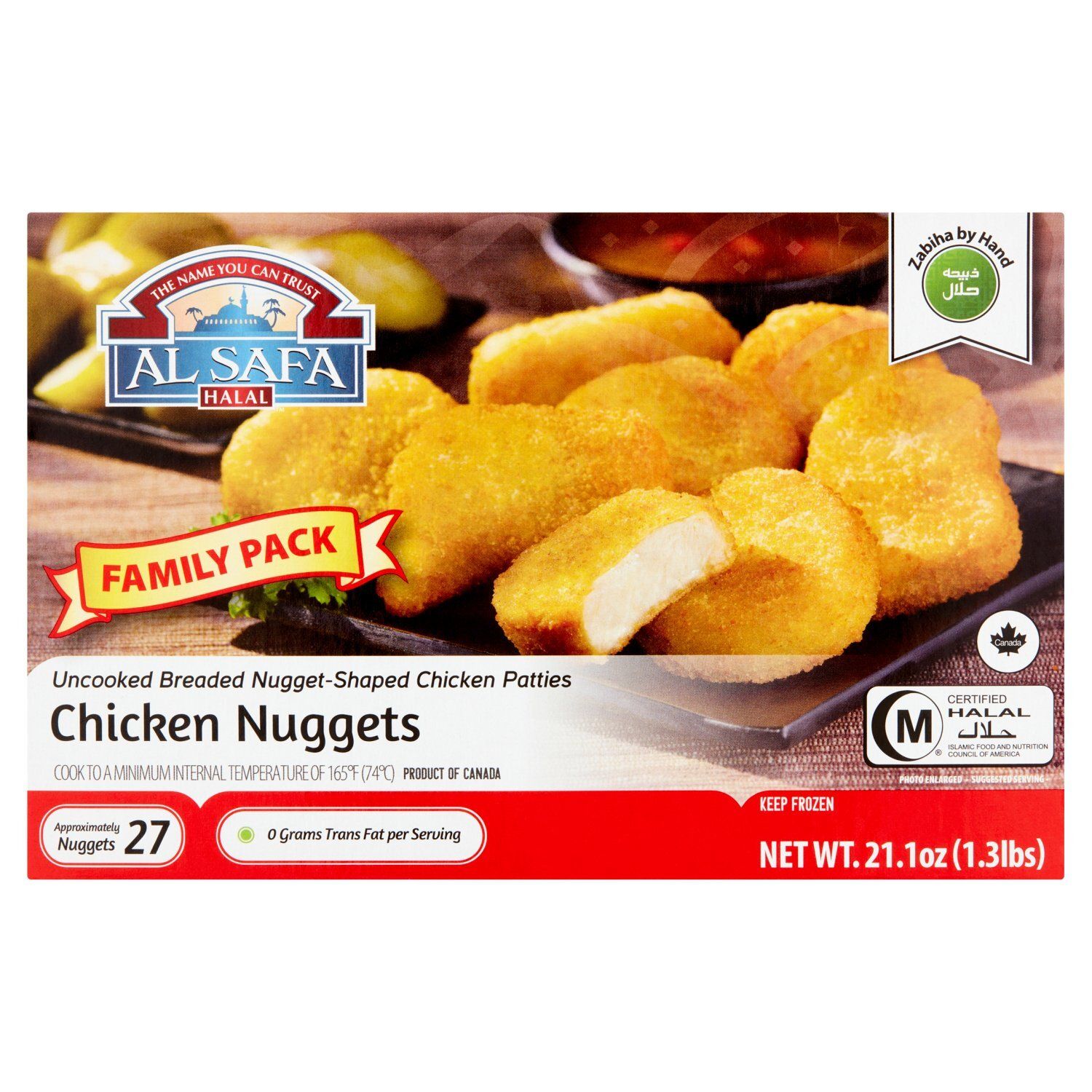 Al Safa Halal Chicken Nuggets Family Pack, 27 count, 21.1 oz