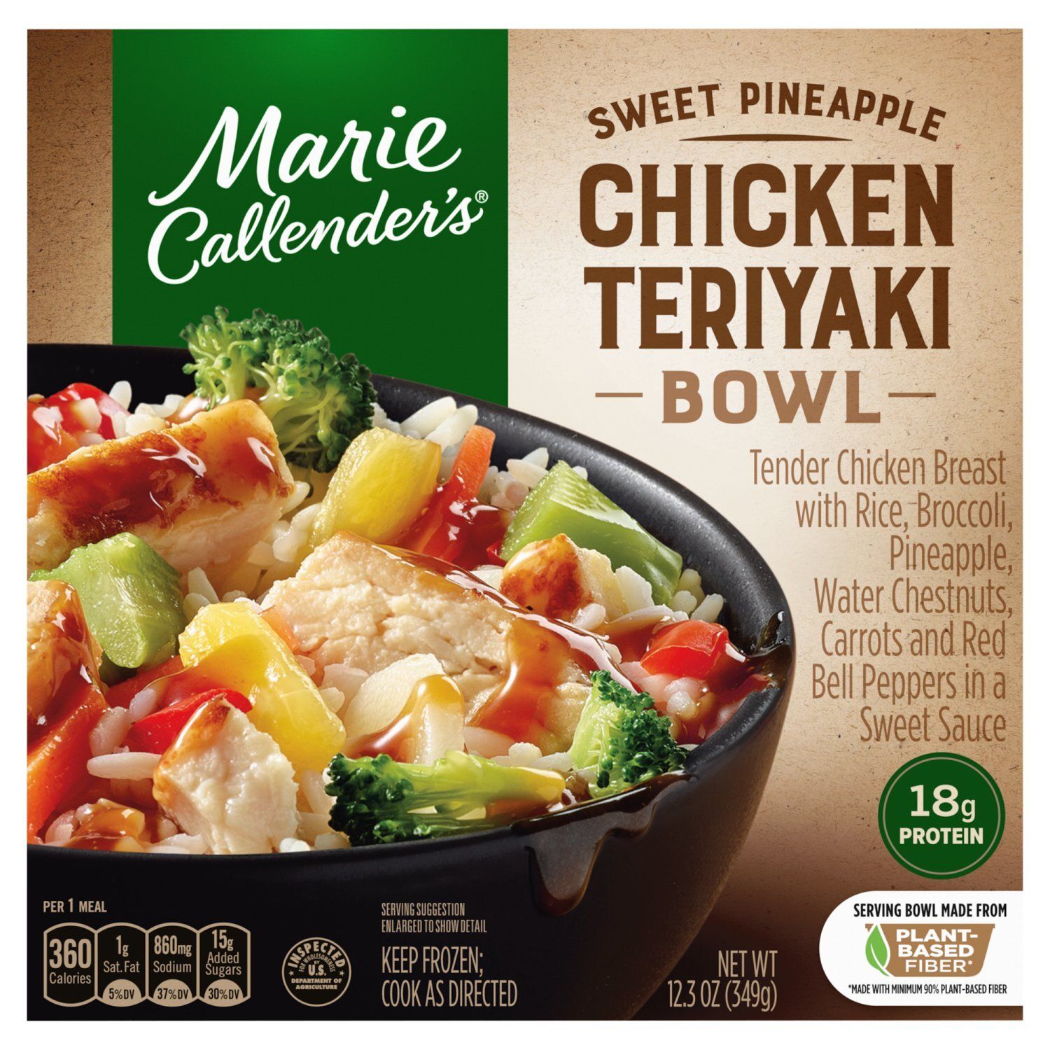 Marie Callender&#39;s Sweet Pineapple Chicken Teriyaki Bowl, 12.3 oz