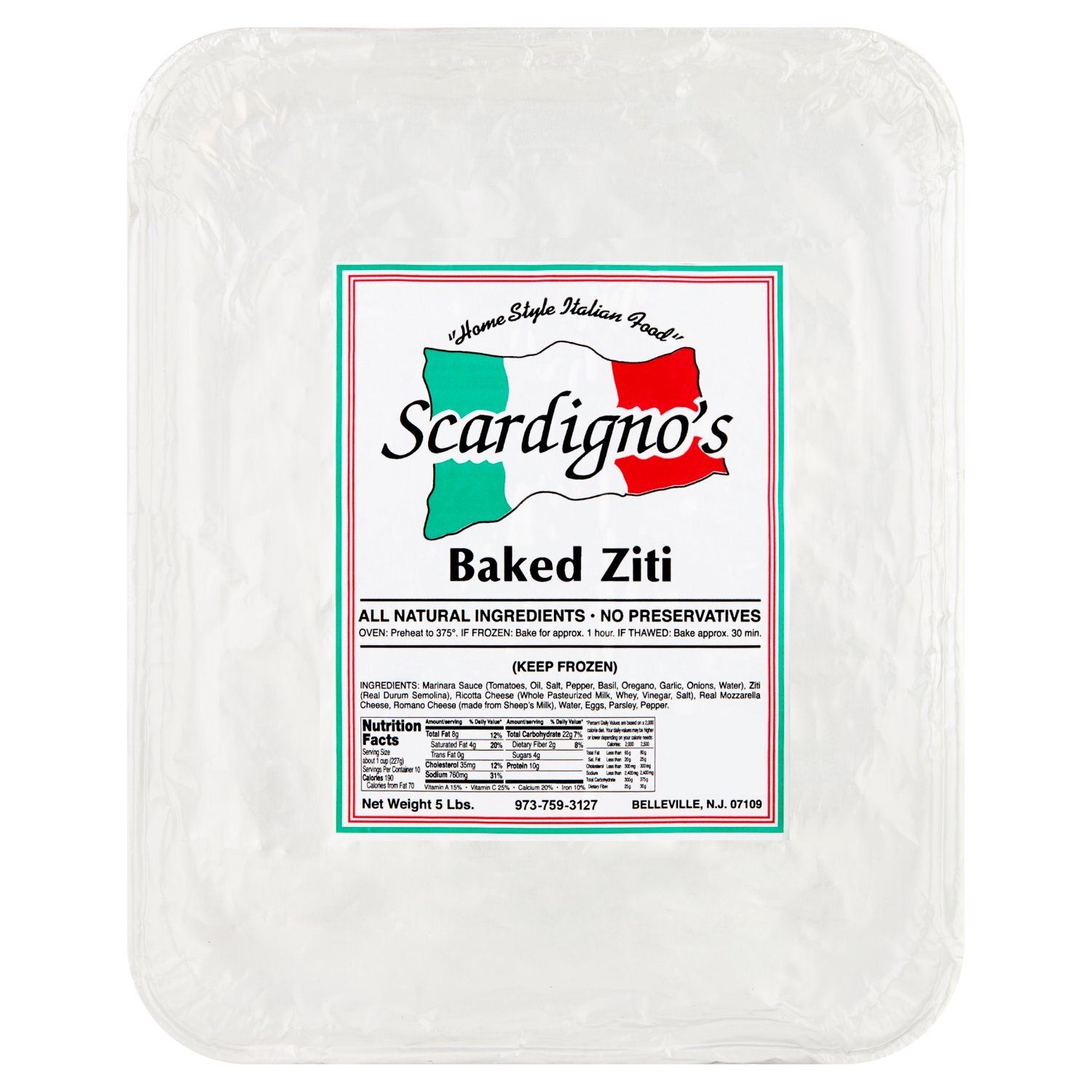 Scardigno&#39;s Baked Ziti, 5 lbs