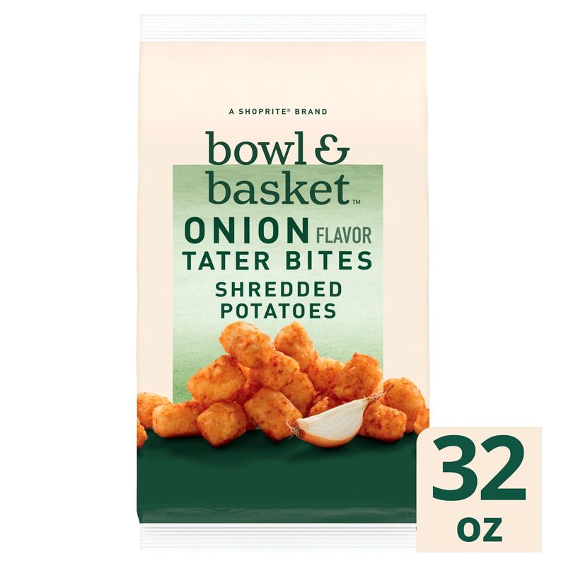 Bowl &amp; Basket Onion Flavor Tater Bites Shredded Potatoes, 32 oz