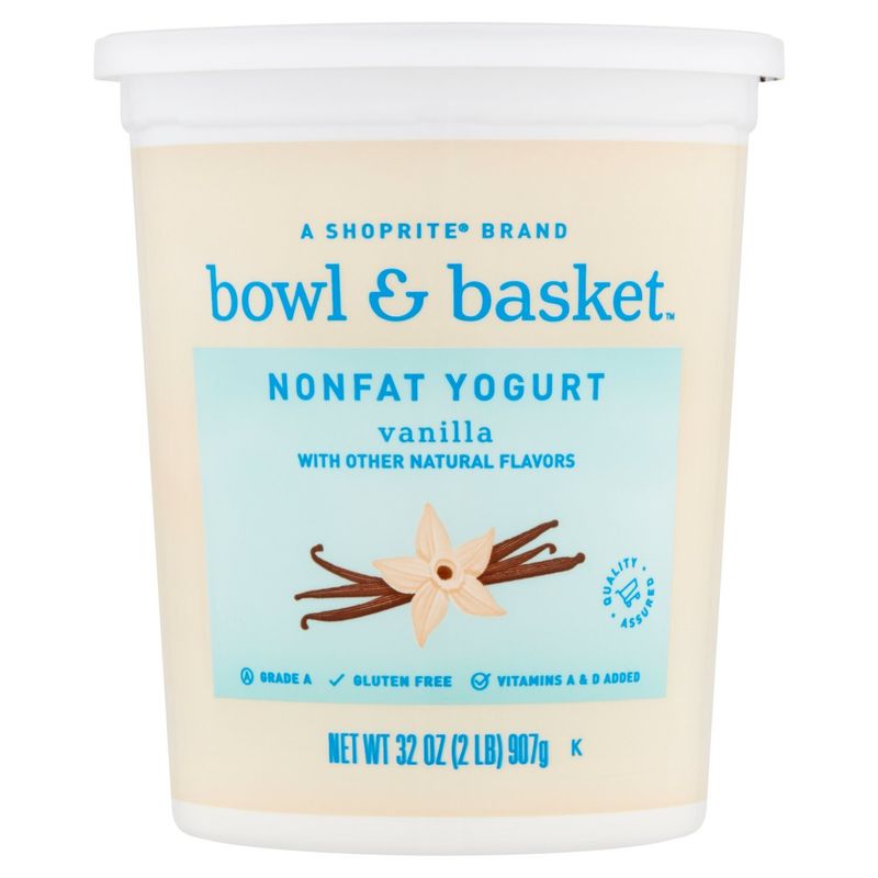 Bowl &amp; Basket Vanilla Nonfat Yogurt, 32 oz