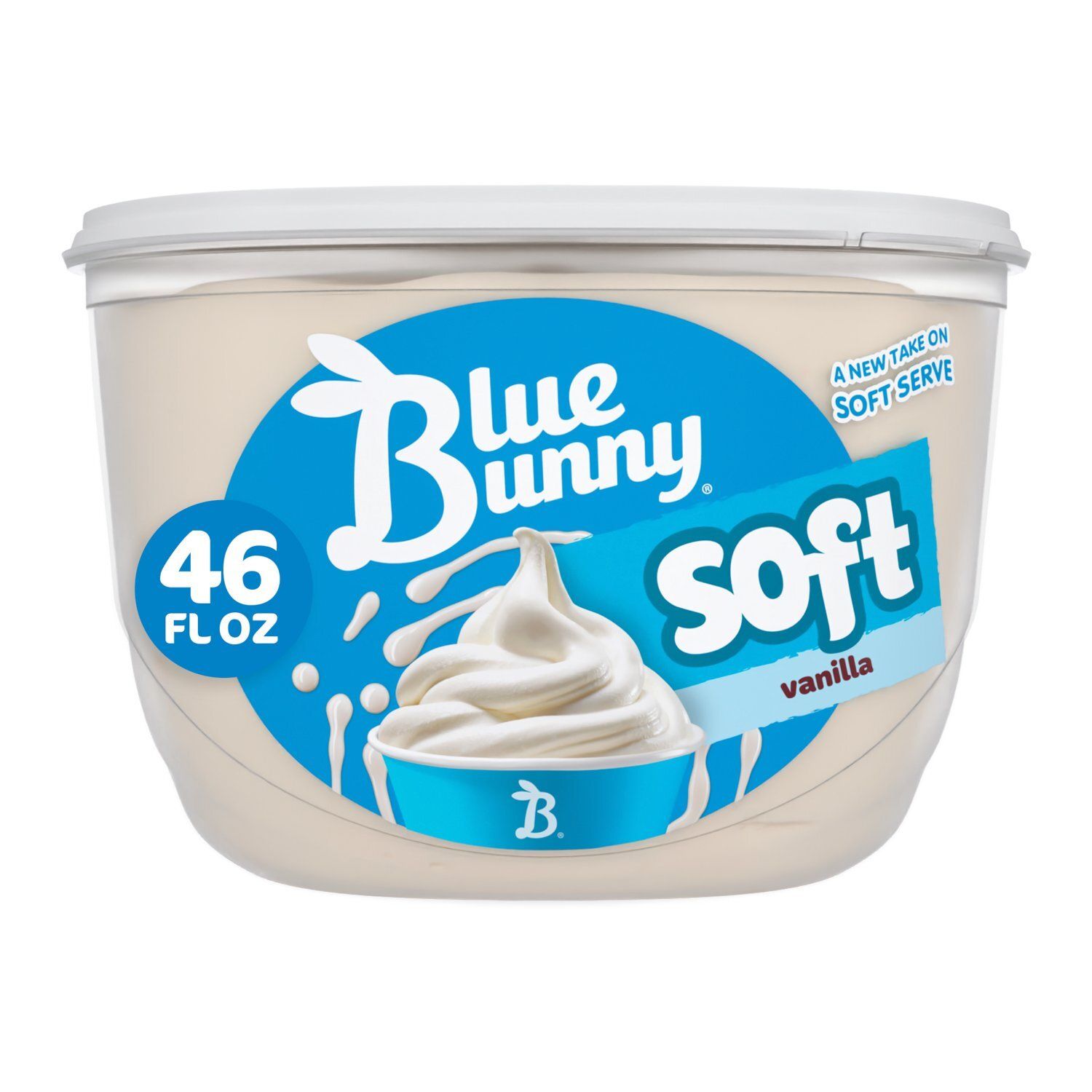Blue Bunny Vanilla Soft Frozen Dairy Dessert, 46 fl oz