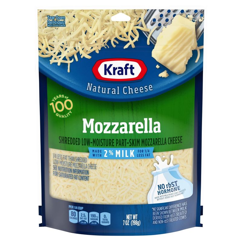 Kraft Shredded Mozzarella Natural Cheese, 7 oz