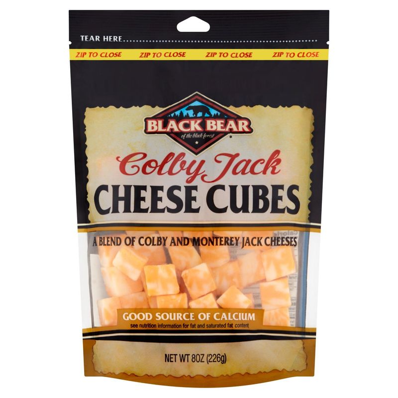 Black Bear Colby Jack Cheese Cubes, 8 oz