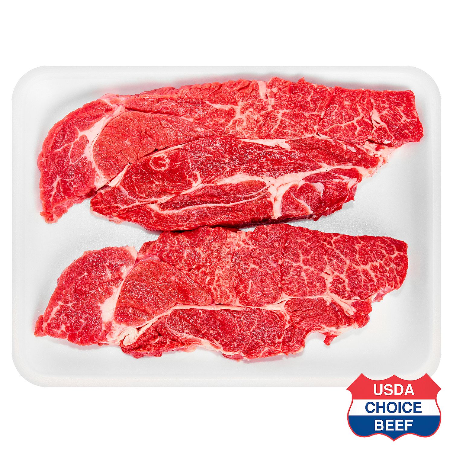 USDA Choice Beef Chuck Steak, Boneless, Family Pack, Average Weight 3 lb Pack