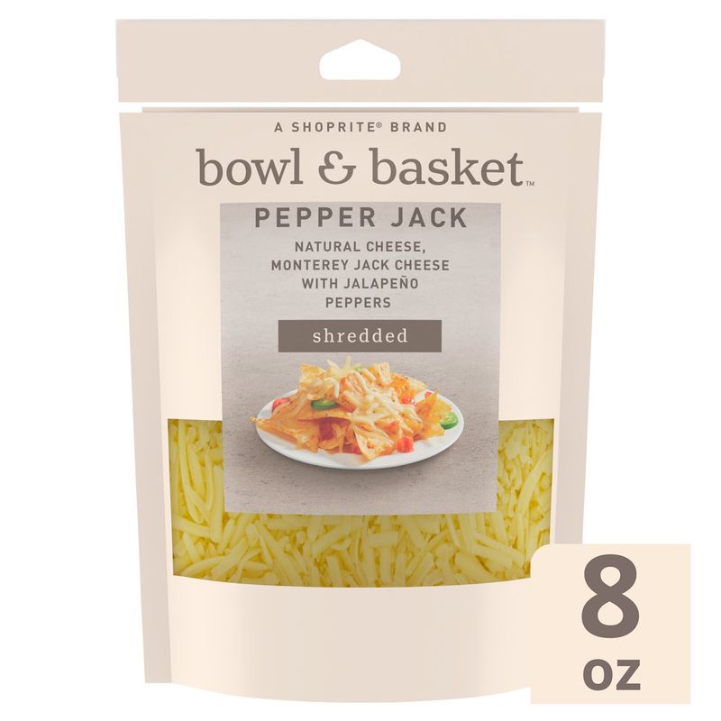 Bowl &amp; Basket Shredded Pepper Jack Cheese, 8 oz