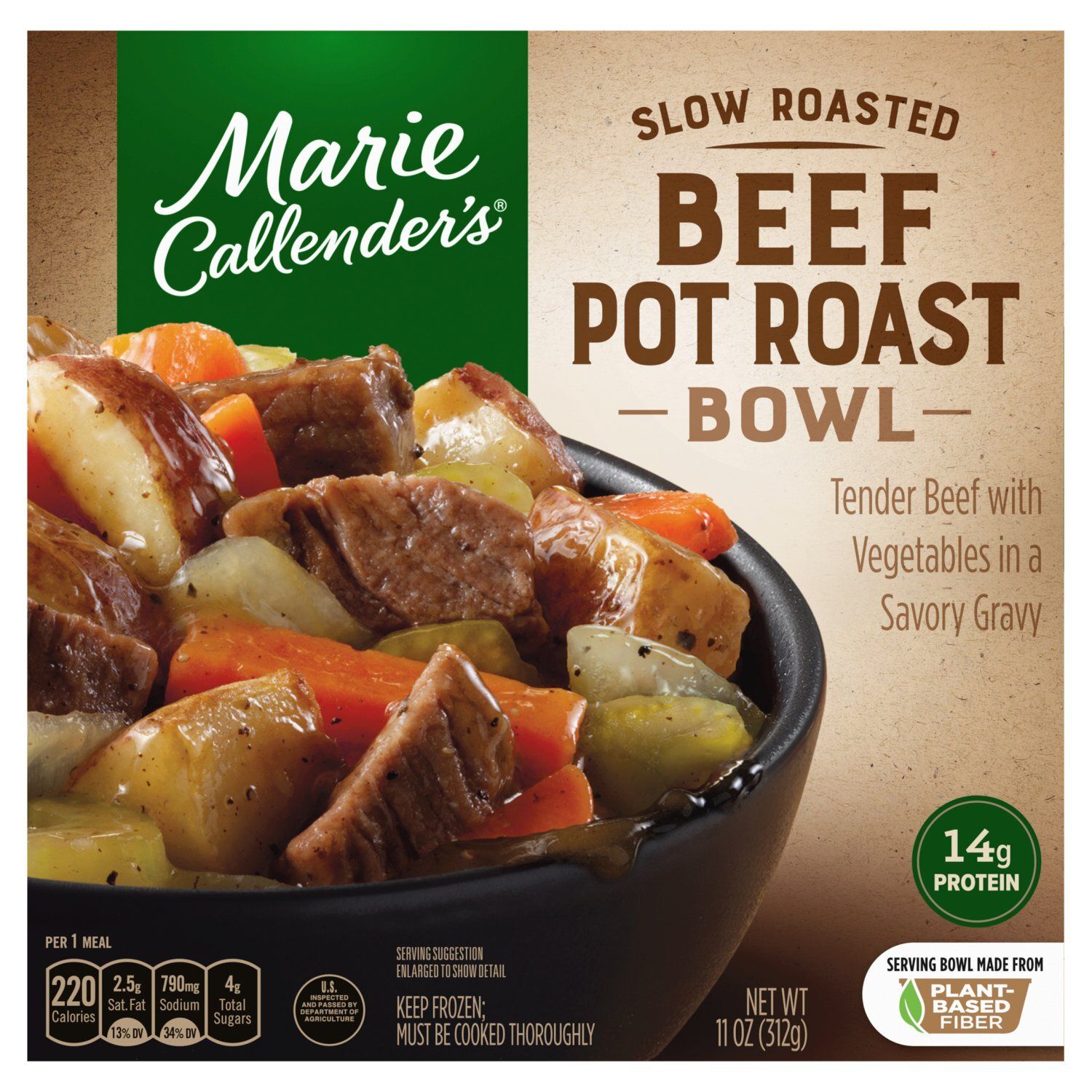 Marie Callender&#39;s Slow Roasted Beef Pot Roast Bowl, 11 oz