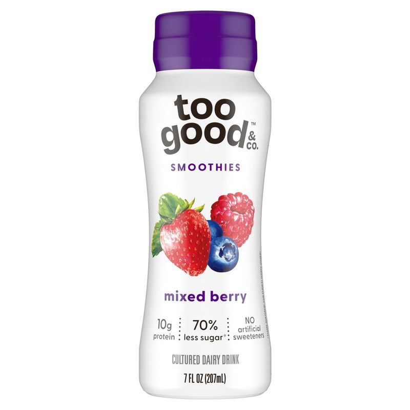 Too Good &amp; Co. Mixed Berry Cultured Dairy Drink Smoothies, 7 fl oz