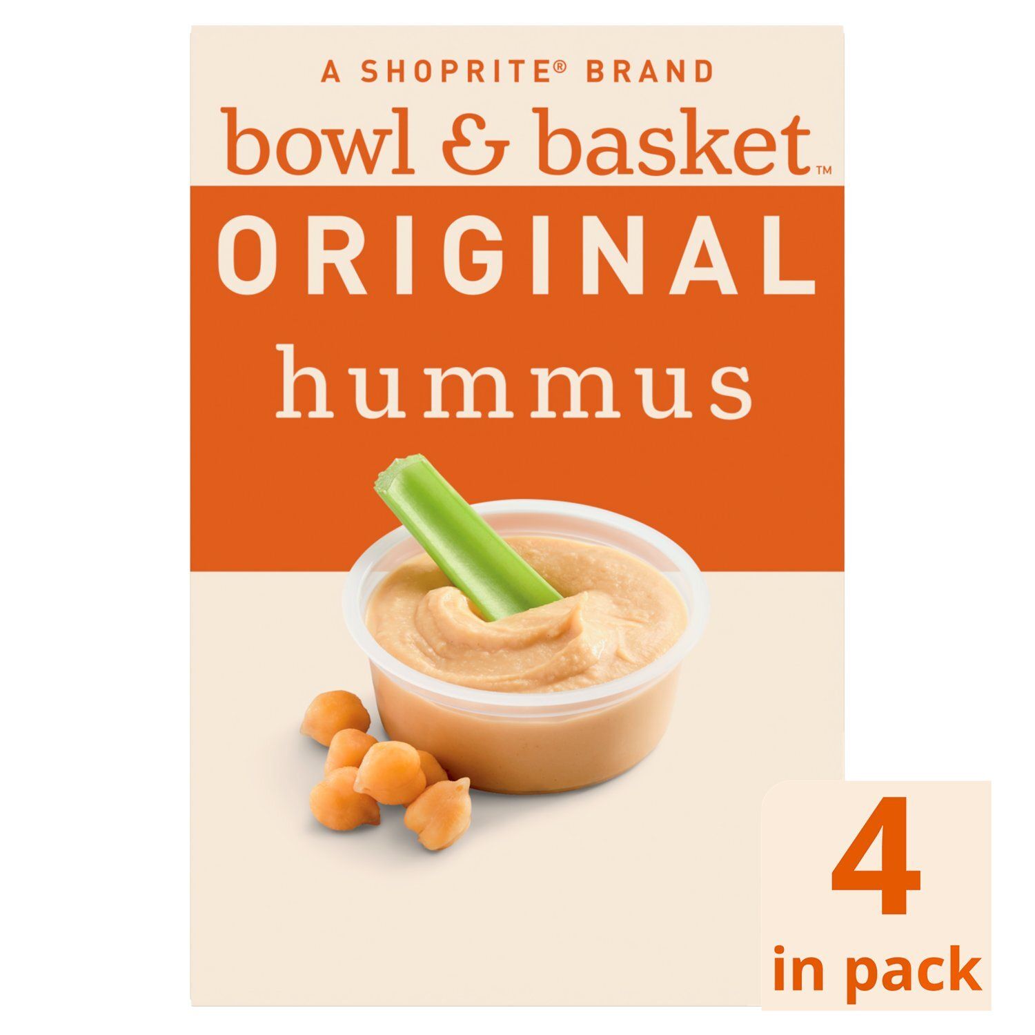 Bowl &amp; Basket Original Hummus, 2.5 oz, 4 count