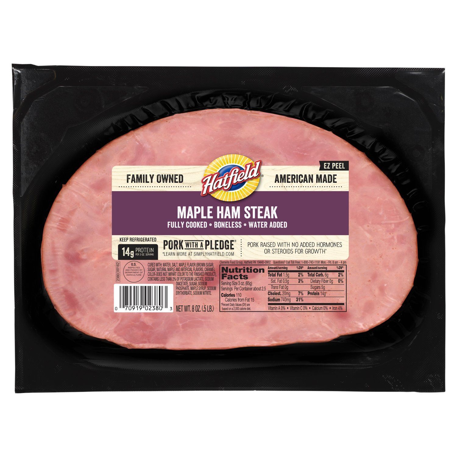 Hatfield Maple Ham Steak, 8 oz