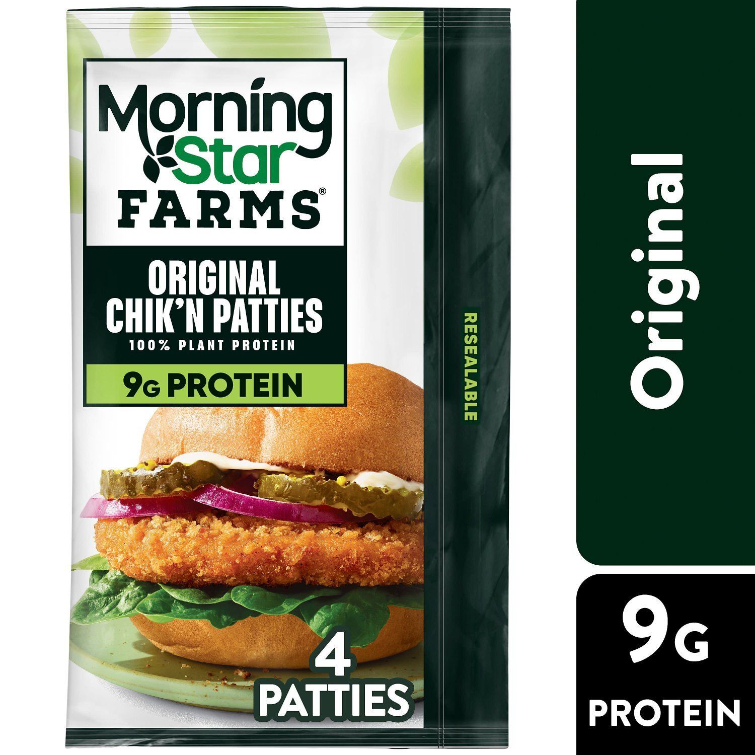 MorningStar Farms Original Chik&#39;n Vegan Patties, 4 count, 10 oz