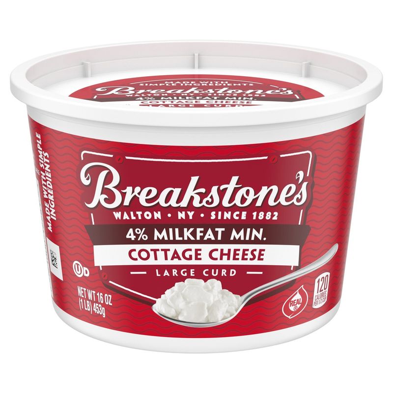 Breakstone&#39;s 4% Milkfat Cottage Cheese Large Curd Cheese, 16 oz