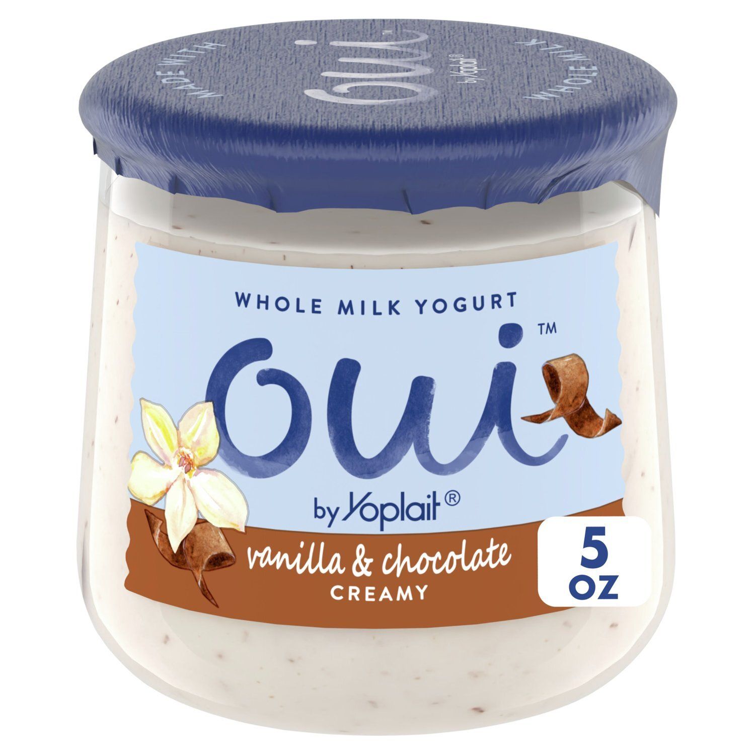 Yoplait by Oui Vanilla &amp; Chocolate Creamy Whole Milk Yogurt, 5 oz