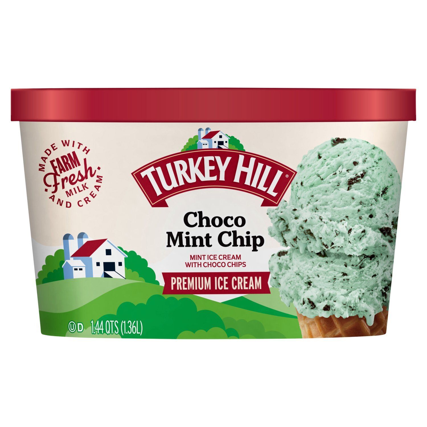 TURKEY HILL Choco Mint Chip Premium Ice Cream, 1.44 qts