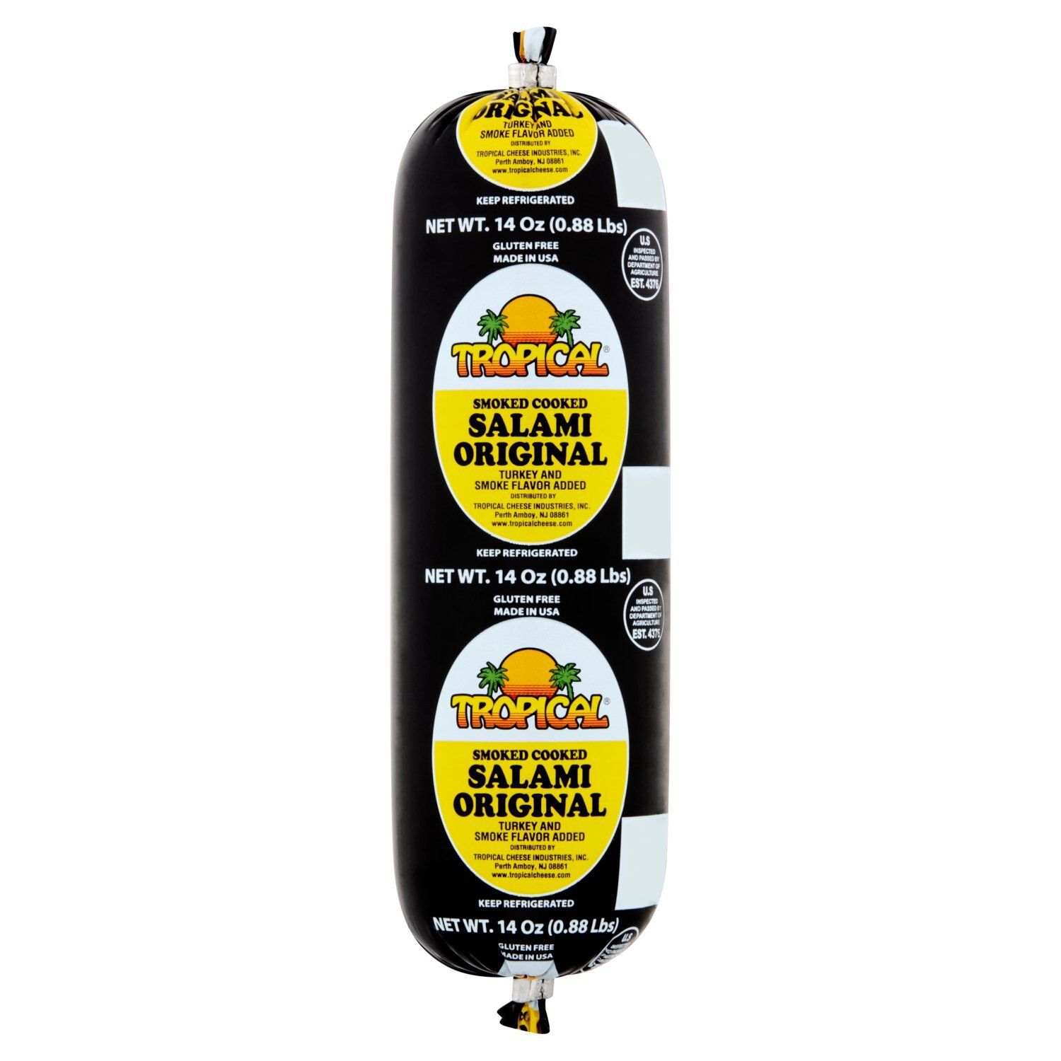 Tropical Smoked Cooked Original Salami, 14 oz