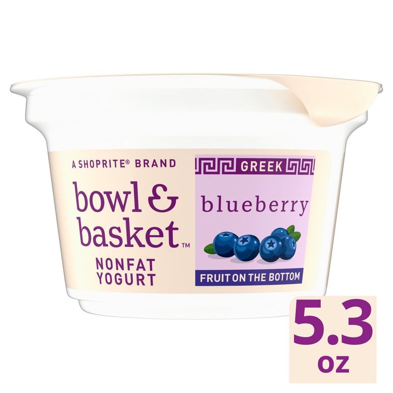 Bowl &amp; Basket Fruit on the Bottom Greek Blueberry Nonfat Yogurt, 5.3 oz