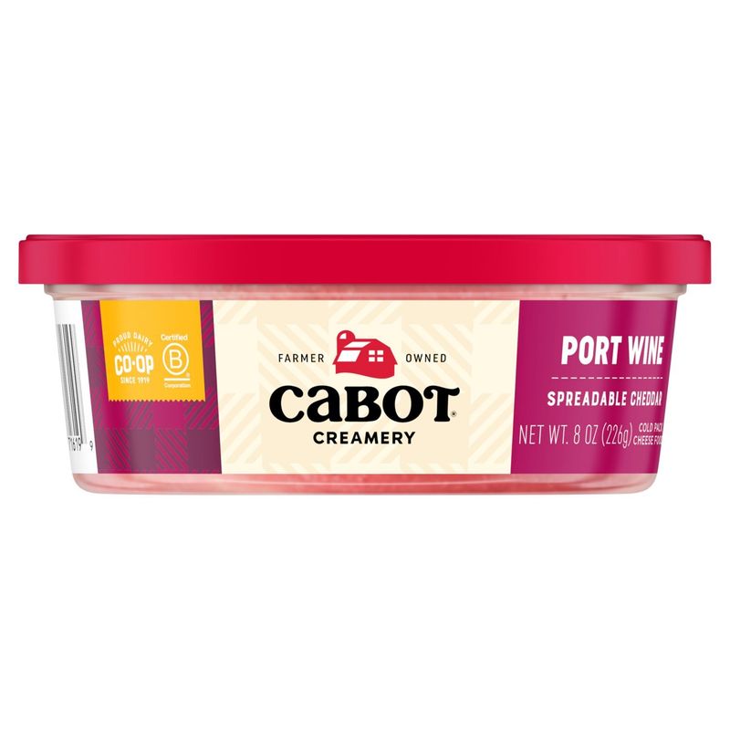 Cabot Creamery Port Wine Spreadable Cheddar, 8 oz