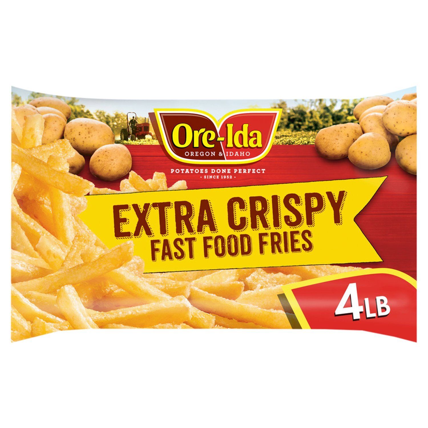 Ore-Ida Extra Crispy Fast Food Fries French Fried Potatoes Value Size, 4 lb