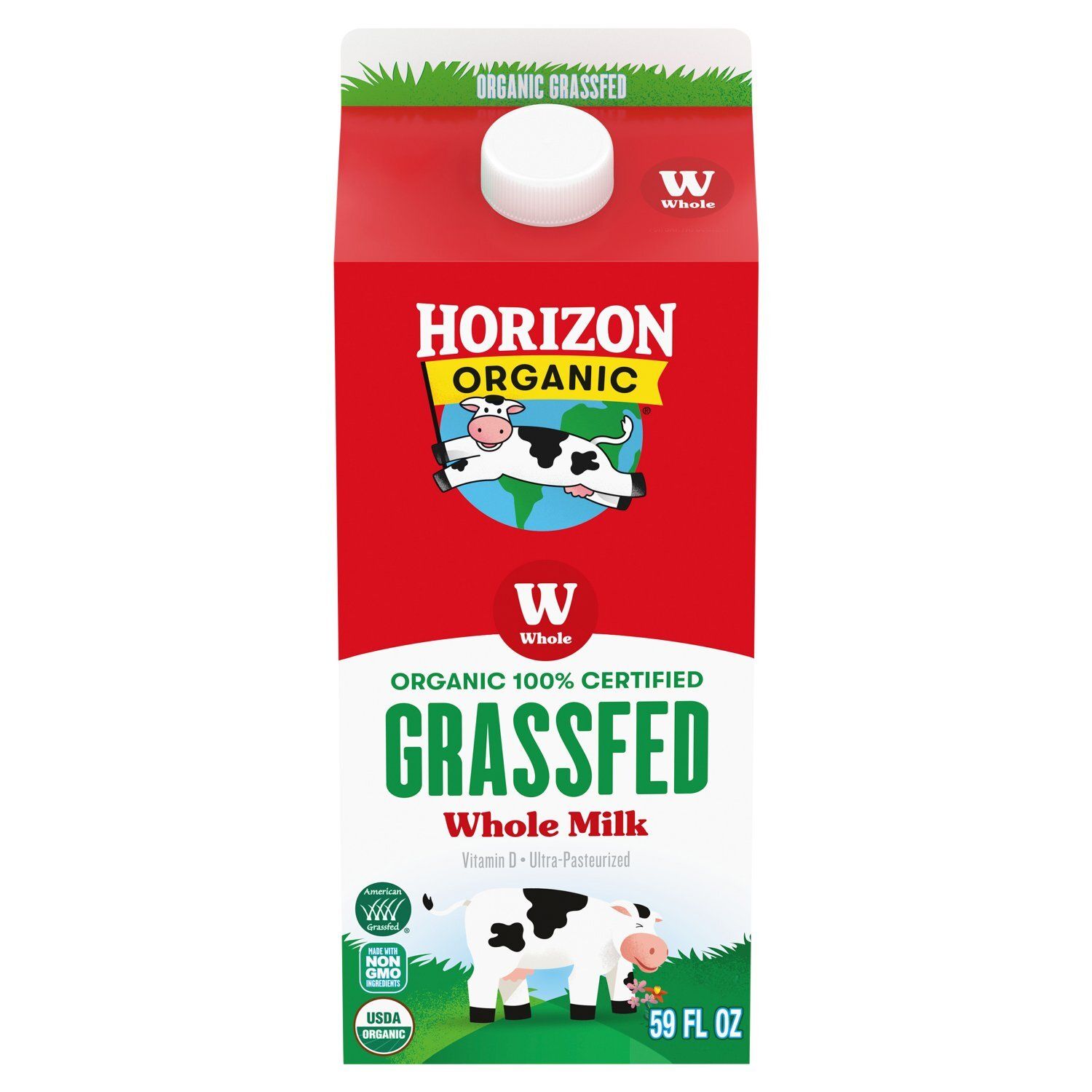 Horizon Organic Grassfed Whole Milk, 59 fl oz