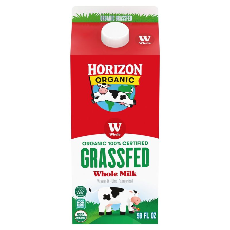 Horizon Organic Grassfed Whole Milk, 59 fl oz