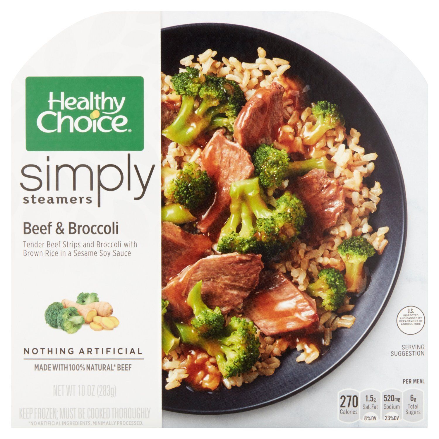 Healthy Choice Simply Steamers Beef &amp; Broccoli, 10 oz