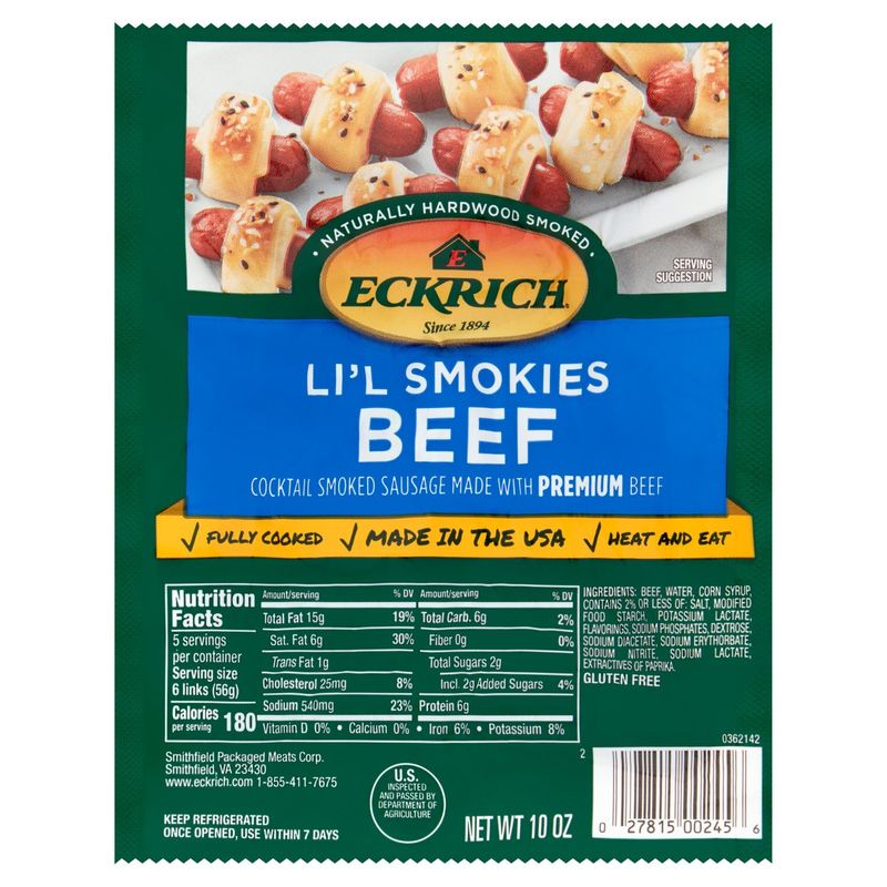 Eckrich Li&#39;l Smokies Beef, 10 oz